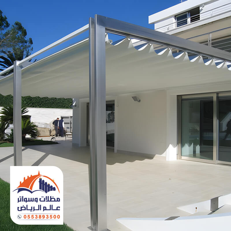 مظلات سحب يدوي فاخرة جديدة مؤسسة مظلات وسواتر عالم الرياض