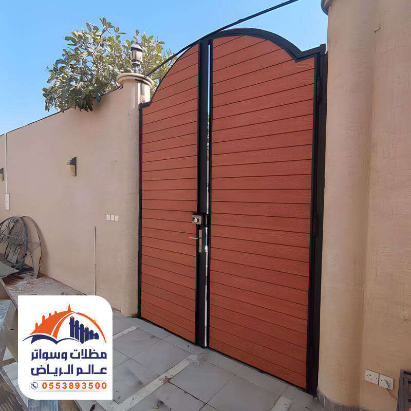 تلبيس ابواب بديل الخشب من مؤسسة مظلات وسواتر عالم الرياض