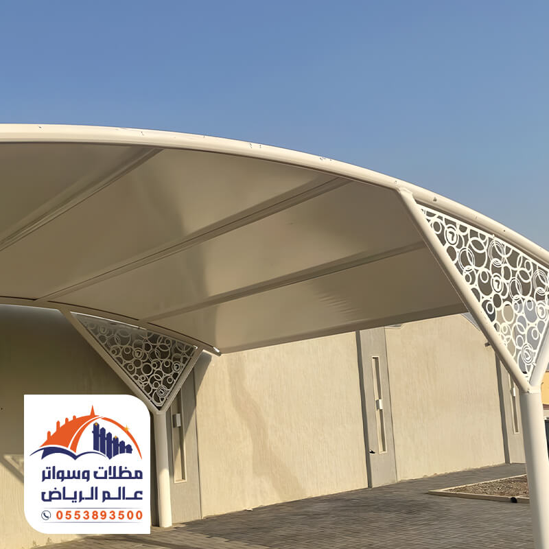 مظلات سيارات حديد كبوتي مع نقش قص ليزر